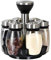AGSYFFD Glass Spice Box Set 120ml Jars with Lids 6 Piece Rotating Glass Spice Bottles Kitchen Spice Boxes
