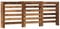 vidaXL Radiator Cover Heater Shelf - Modern Slatted Design - Engineered Wood - Brown - 156/205 x 21.5 x 83.5 cm - Living Room Decor