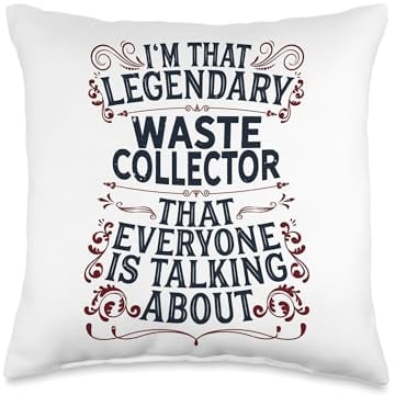 Garbageman Trash Collector - Legendary Waste Collector Throw Pillow