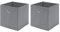 Foldable Storage Cubes - Set of 2 Fabric Storage Boxes with Ring Handles - Grey