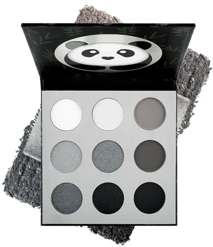 9 Farben professionelle Make-up Schattenpalette, rosa Farbe Make-up Palette, Glitter Matte Schimmer Metallic pigmentierte Make-up professionelle Palette (9 Farben - Panda-Thema)