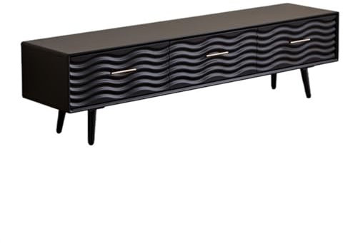 MENGLI-2024 Mueble de televisión Mueble de TV for Sala de Estar, cajón Grande de 3 uds, Mueble de Pared for el hogar, Mueble de Suelo, Mueble de TV Negro de 1,8 m Soporte para TV
