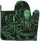 Ofenhandschuhe und Topflappen, Motiv: Cthulhu-Mythos, hitzebeständig, ideal zum Backen, Kochen und Grillen