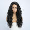 SIMKAYLEE Perücke Schwarze Locken Lang für Frauen Lockige Perücke Schwarz Asiatisch Damen für Karneval Halloween Fasching Cosplay Kostüm Black Long Hair Wig Women (60cm)