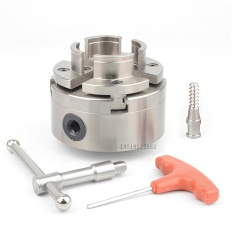 WoodLathe Chuck Selbstzentrierendes 4-Backen-Holzdrehfutter 4 100 mm Holzdrehwerkzeuge Holzdrehmaschine Werkzeugmaschinen Zubehör Unterstützung hochpräziser Aktivitäten(Step Jaw)