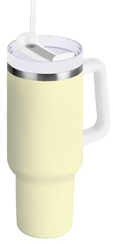 30 oz Auto Bottiglia D'acqua Crema Tumblers con Cannuccia