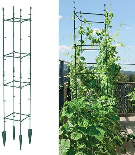 Plant Support Trellis Ladder Plastic 21x120 Grow Frame Gardening Tomato Flower Climbing