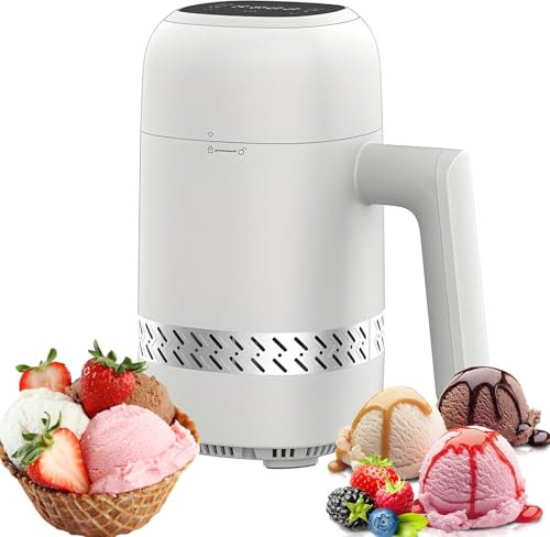 Máquina de Helado Suave, Heladera de 300 ml con 6 Modos, Producción rápida en 90 Minutos, Máquina portátil para Hacer sorbetes, Máquina de Yogur Helado para Batidos, postres y Cocina casera