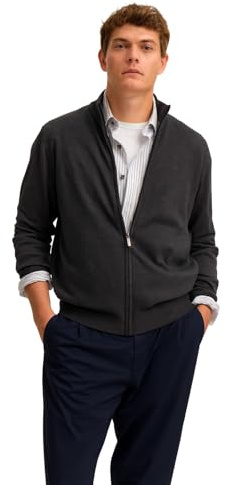 bugatti Herren Strickjacke 7600-85510D | Regular Fit Baumwolle Reißverschluss Stehkragen