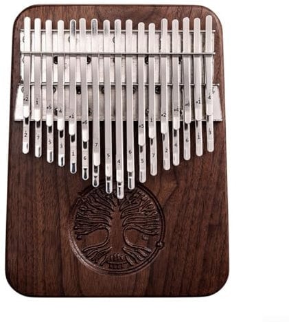 Instrumento musical Kalimba de 34 teclas en nogal negro con juego completo para actuaciones al aire libre (clave C)