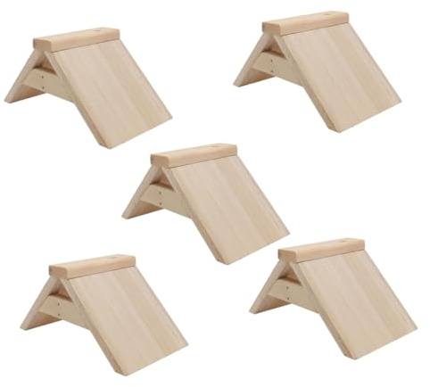Taubenständer 5 Stück als Vogelkäfig Sitzstange und Zubehör | Khaki, für Vogel und Huhn, Kaubar, als Heimdekoration und Spielplatz, mit Fünf Teilen