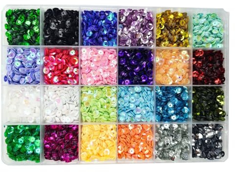 Pailletten zum Basteln, Rund mit loch, Lose, runde Cup zum Nähen, Nageldekorationen, für DIY Kunsthandwerk Making Hochzeitsdekoration