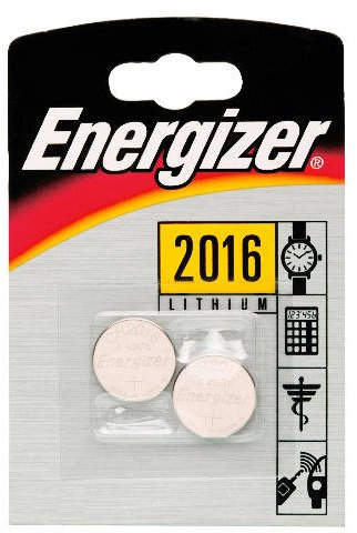 Energizer CR-2016 Pack of 2 Batteries