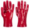 PVC Schutzhandschuhe rot - 27 cm lang
