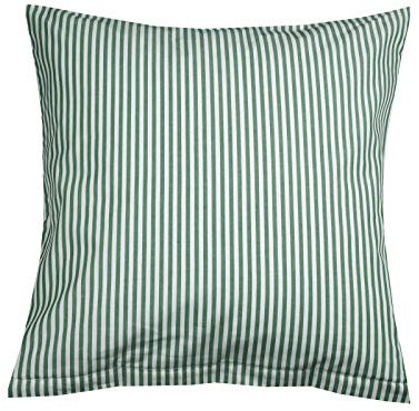 Lorena Mako Batist Kissen Bezug Basel Mini Streifen Grün, 35x40cm, 100% Baumwolle