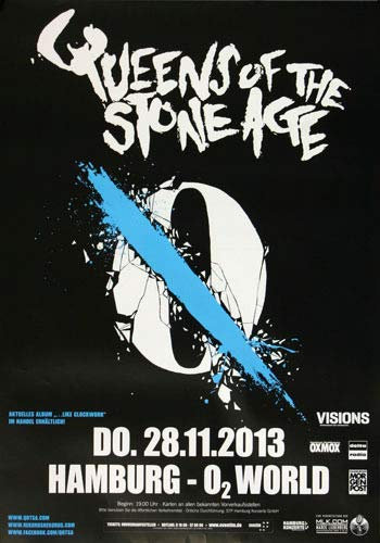 Queens of The Stone Age - Smooth Sailing, Hamburg 2013 » Konzertplakat/Premium Poster | Live Konzert Veranstaltung | DIN A1 «