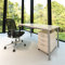 Weber Büro Business Schreibtisch Optima G Ahorn/Silber 160 x 80cm Bürotisch Computertisch