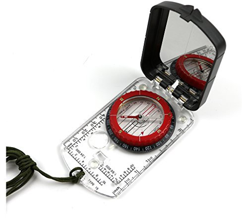 Funtalker Orientierungskarte Kompass Einstellbare Neigung mit Sichtspiegel Klinometer für Camping, Wandern, Jagd und Überleben