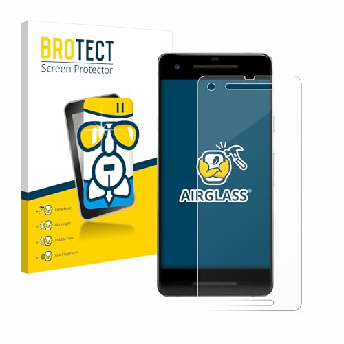 BROTECT Schutzglas für Google Pixel 2 | Transparenter Displayschutz Made in Germany Schutzfolie Panzer Folie Glas 9H Anti-Fingerprint Einfache Montage Clear