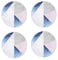 Creative Tops Geometric Palette Bedruckte, runde Getränkeuntersetzer mit Korkrückseite, 12 cm – Blau/Grau (4er-Set)