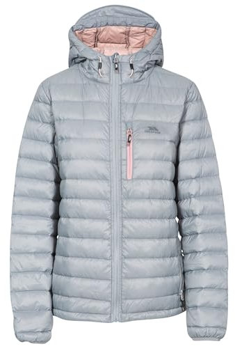 Trespass Arabel - Piumino da donna, leggero e ripiegabile, Donna, Giacca, FAJKDOM20002_PLTXL, platino, XL