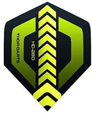 THOR-DARTS 30 Stück (10 Set) extra Strong Darts Flights HD-280 Green Blue Black 150 Micron Flys extra Lange haltbar Standardform Ultra Strong grün-schwarz blau-schwarz HD150 Plus