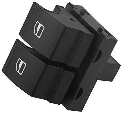 EVGATSAUTO Interruptor de Elevalunas Eléctrico, Interruptor de Elevalunas Eléctrico de Plástico ABS Eléctrico para B6 MK5 2K0959857A Negro