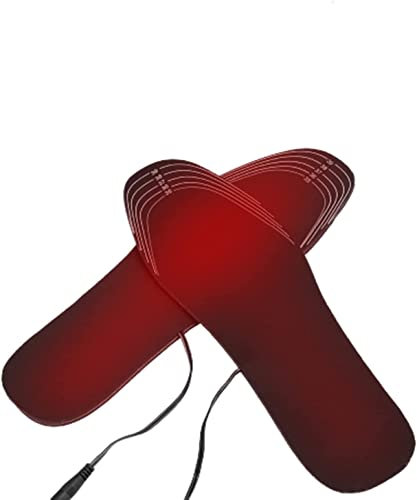 Warming Soles Elektrische Beheizbare Sohlen, Beheizbare Einlegesohlen Ferninfrarot Schuhwärmer Einlegesohlen Heizeinlagen Waschbar und Wiederverwendbar, Für Alle Arten von Schuhen Für Jagd, Winter, Sk