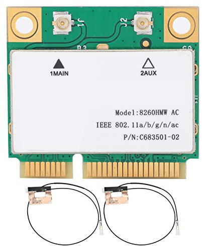 Drahtlose Netzwerkkarte, 2,4 G / 5 G Gigabit Dual Band 802.11AC -PCI-E-WLAN-Karte, Bluetooth 4,2 + 2-Antenne, Unterstützung für maximale Geschwindigkeit 867 Mbit/s