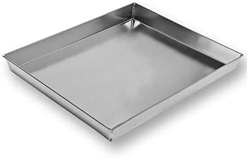 G.T. INOX Teglia quadrata in alluminio puro 35x35 bordo svasato h. 3 cm