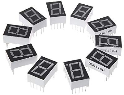 SUCHUANGUANG 10-teilig 0,56 Zoll 7 Segment 1 Digitale LED-Anzeige Rote Linse mit gemeinsamer Kathode und digitalen Röhren