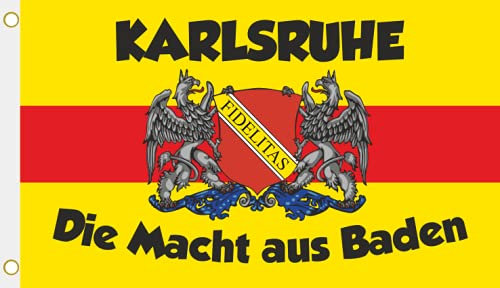 U24 Flagge Fahne Karlsruhe die Macht aus Baden 90 x 150 cm
