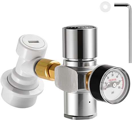 Dbgogo Hält stabilen Druck 0–60 PSI Mini-Fassregler, kein Auslaufen, tragbarer Cornelius Corny Beer Growler Outdoor Picknick Party Kohlensäure CO2 Gaskugelschloss Trennfass Ladegerät Spender Kit