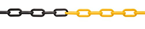 Absperrkette Warnkette Kunststoffkette 4 mm Schwarz/ Gelb 10m/20m/30m/40m/50m (20, Meter Lang)