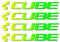 Aufkleber kompatibel mit Fahrradrahmen Cube x4 Farbverlauf