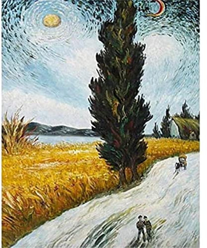 YSCOLOR Van Gogh Malen Nach Zahlen Ölbild Auf Leinwand Diy Kits Acrylfarbe Landschaft Figur Zeichnung Färbung Nach Zahl Wohnkultur 40X50cm