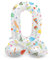 Folat 63960 Luftballon Geburtstag Stehender Ziffer Zahl 0 Joyful Party Weiß mit Geschenke und Dekoration 72 cm - Decoration Geburtstagdeko, Ballon Zahl, Kein Helium erforderlich