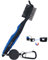 Tyouki Golf Brush with Groove Cleaner, Nylon & Steel Golf Club Brush Portable Golf Clean Tool with Removable Magnet Carabiner for hanging on golf bag, Lightweight, Ergonomic Design-Blue
