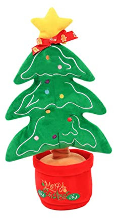 ABOOFAN Weihnachtlicher Plüsch-Gingerbread-Mann Singendes Tanzendes Und Sprechendes Spielzeug Für Festliche Dekoration Batteriebetrieben Für Weihnachtsbaum Und Zuhause