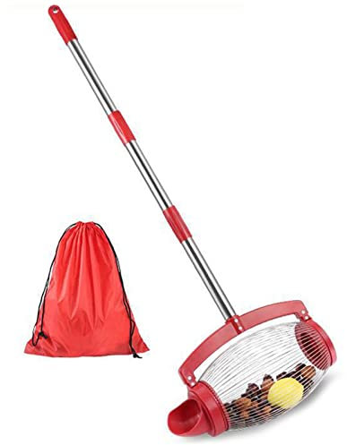 Ramasseur De Fruits | Châtaignes Rouleau Ramasseur | Outil De Ramassage De Noix Réglables | Modèle avec Bec V-erseur | Récupérateur De Noix pour Fruits Ferme Famille
