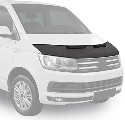 Haubenbra Steinschlagschutz Bonnet Bra kompatibel mit Ford Connect 2003-2013 Schwarz Halb