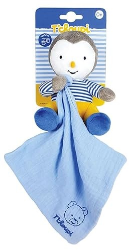 JEMINI 024395 T'CHOUPI BABY PELUCHE +/- 15 CM AVEC DOUDOU +/- 19 CM, BLEU