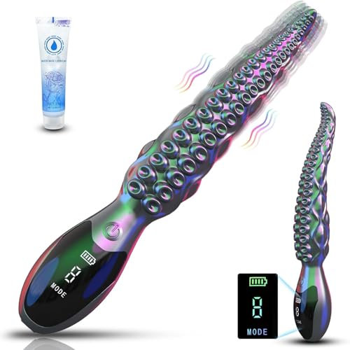 10.6 Tentacle Dildo Vibrator Sex Toys - Realistic Anal Dildo Vibrators with 9 Vibration Modes & LED Display，Sex Toy for G Spot & P Spot Stimulation，Monster Silicone Dildos Anal Plug Prostate Massager