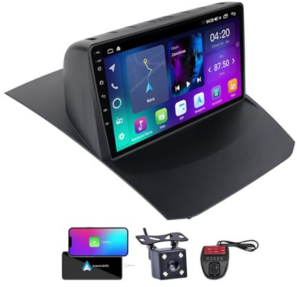 ZZPHKK Android 13 Car Radio for Ford Fiesta Mk 6 2009-2018 - Carplay Android Auto - 9 Inch Touchscreen FM AM RDS Radio with DSP/4G WiFi/Steering wheel controls + DVR Backup Camera(NF-1)