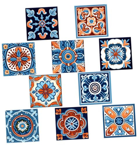 WHAMVOX Pegatinas Para Azulejos De Piscina Despegables Y Adhesivas 10 Unidades Pegatinas Decorativas Para Paredes Fáciles De Instalar