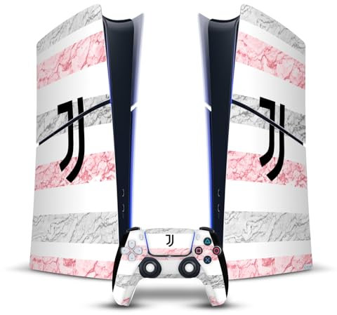 Head Case Designs Licenza Ufficiale Juventus Football Club Away 2023/24 Kit Partita Vinile Sticker Gaming Pelle Adesivo Compatibile con Sony PS5 Slim Digital Edition Console & DualSense Controller
