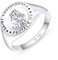 Amberta Christlicher Ring Herren Sterling Silber 925 | Kleiner Finger Ring Herren | Siegelring Für Herren Silber | Herren Ring Religiös:Christlicher Ring Silber Ringgröße 62,2
