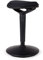 Wiltec Sitz- & Stehhocker schwarz, Drehhocker höhenverstellbar bis 70 cm, Polsterhocker bis 100 kg, moderner Hocker drehbar für Büro und Homeoffice
