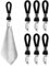 Lonimia Handtuchhalter Clips,6 Stück,Handtuchclips mit Schlaufe,Handtuch Clips Zum AufhäNgen AufhäNger Clips Handtuch Klammern für Kücher,Bad,Haushalt(schwarz)
