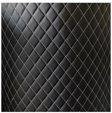 WMHHLS Kunstleder Lederkonzept Kunstleder Polsterstoff Gesteppt Kaschiert Meterware Möbelstoff Dekostoff, Black 1, 1.6x1m